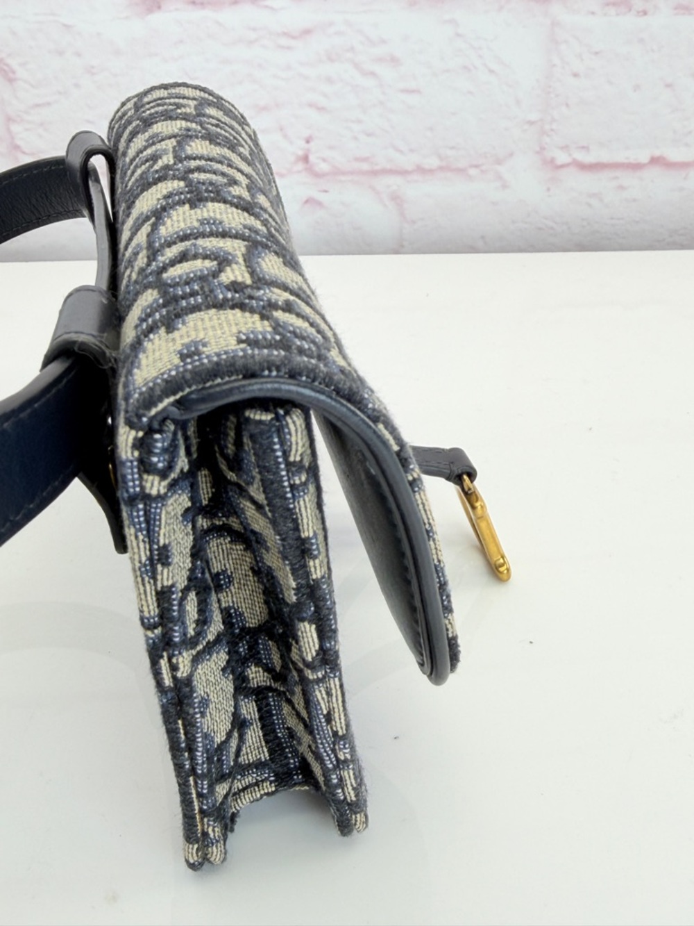 Christian Dior Oblique Navy Saddle Belt Bag - Picture 9 of 15
